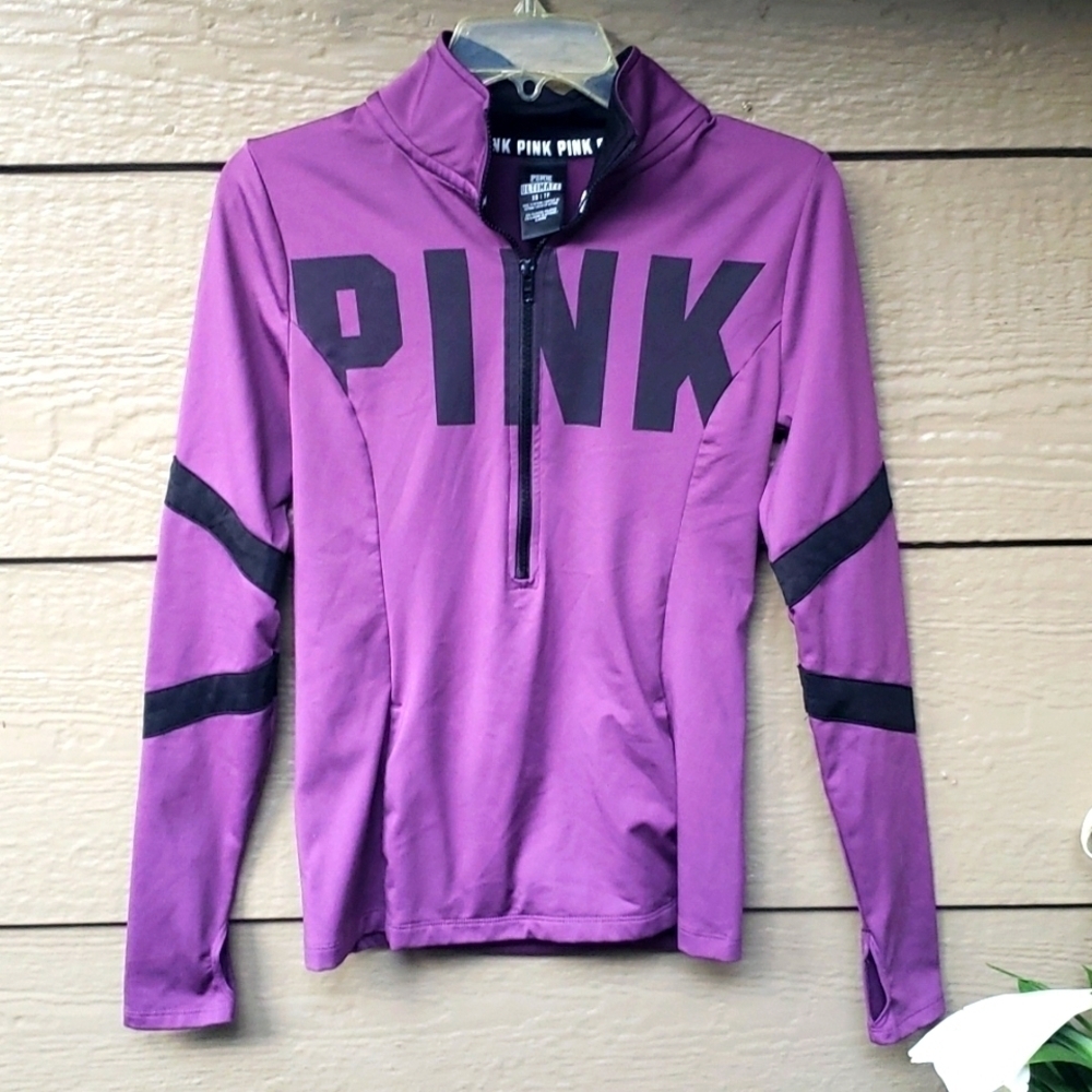VS PINK ULTIMATE purple Quarter Zip Athletic Pullover XS